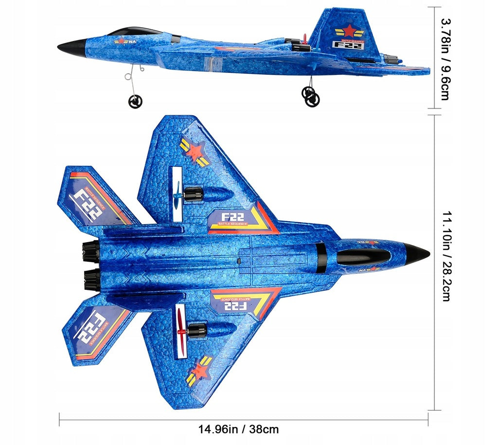 AIRPLANE RC REMOTE CONTROLLED GLIDER MODEL F22 TOY GIFT FOR CHILDREN Brand Pan i Pani Gadżet