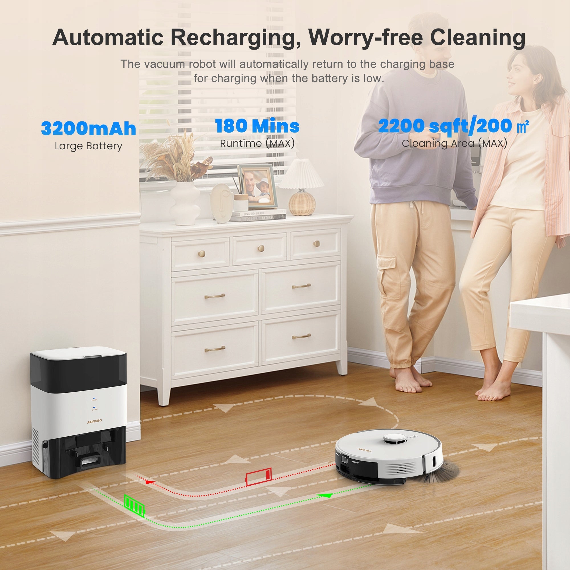 AIRROBO Robot vacuum cleaner with cleaning function Brand AIRROBO