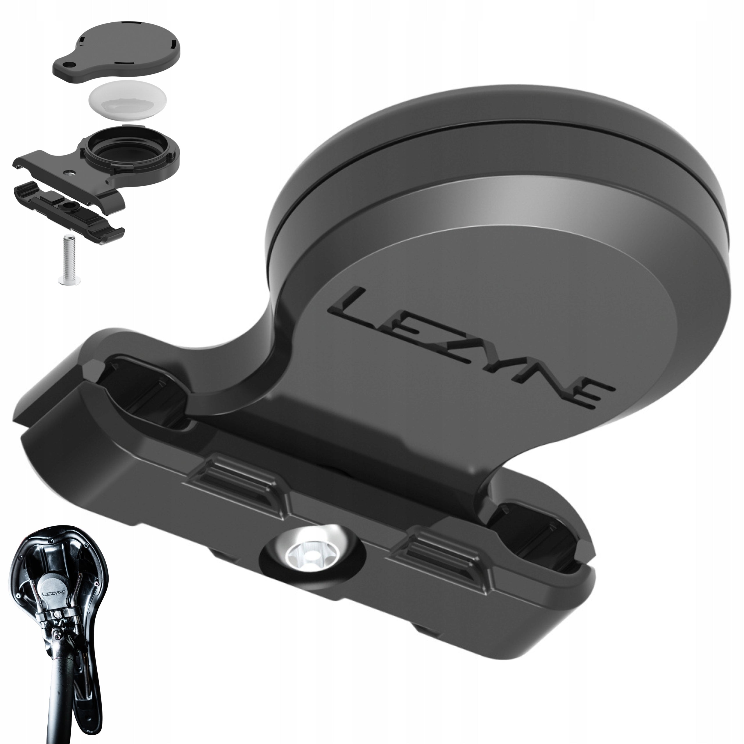 AIRTAG UNDER SADDLE HOLDER Lezyne Matrix Saddle Tagger locator