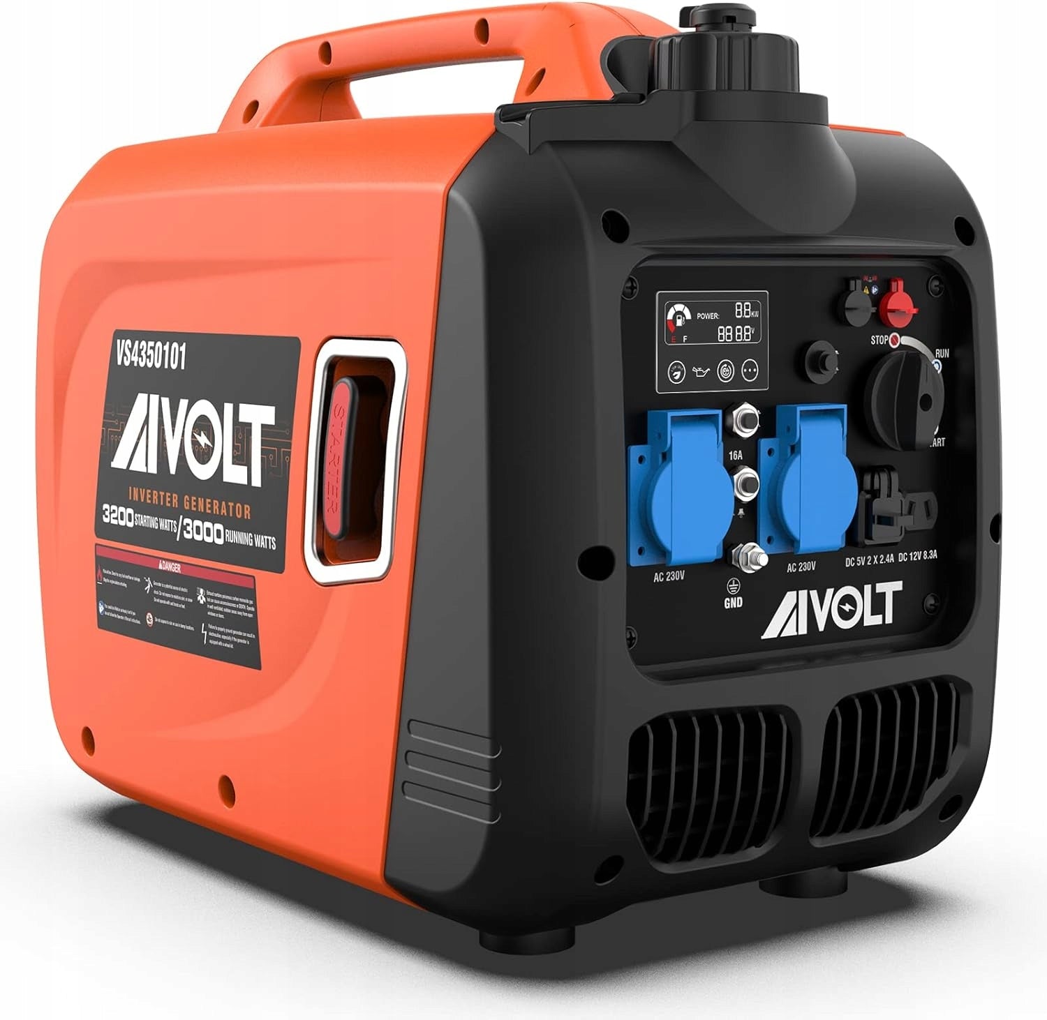 AIVOLT Portable Generator Gasoline Generator 3200W Silent