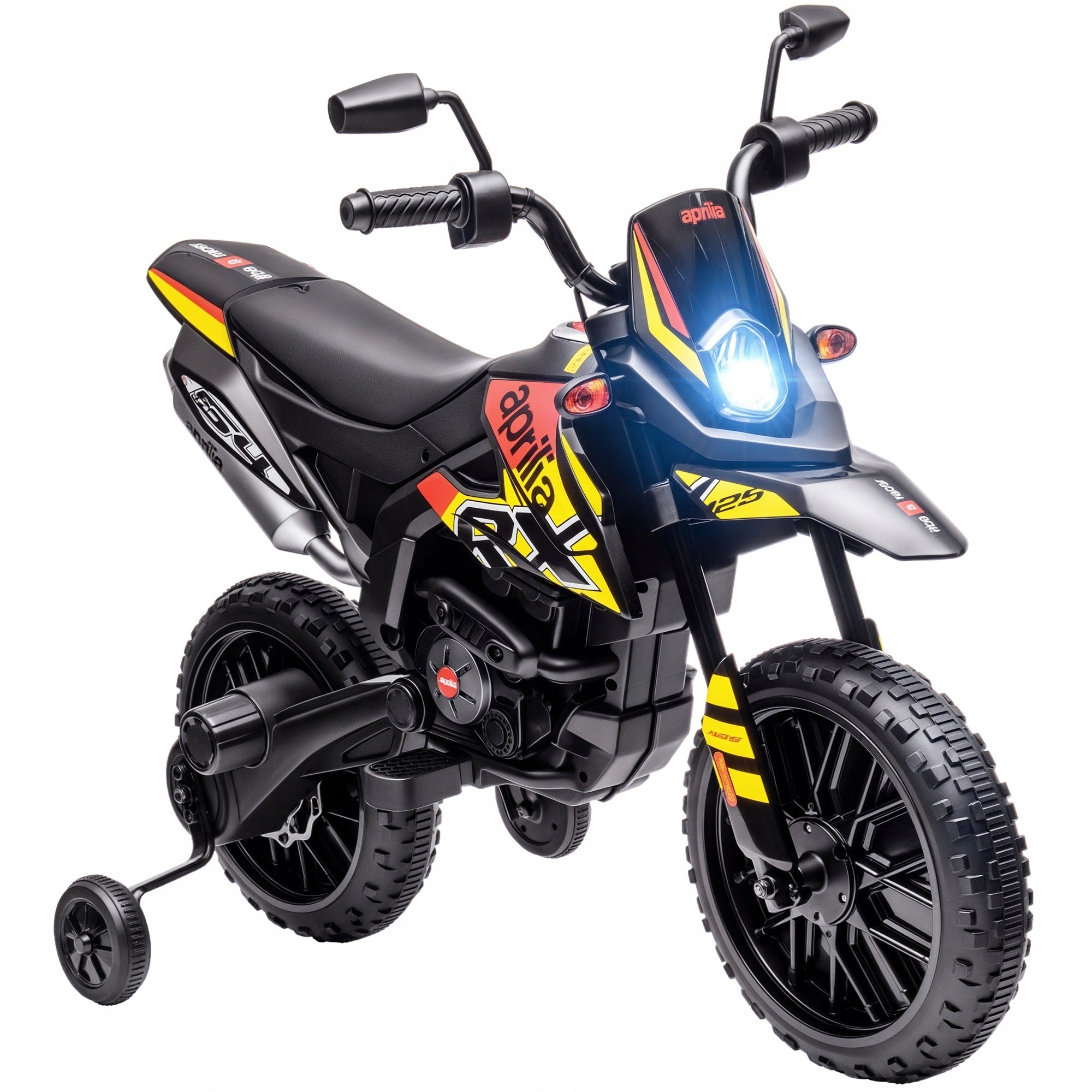 AIYAPLAY Children's electric motorcycle 12V, music, 6 km/h, Yellow