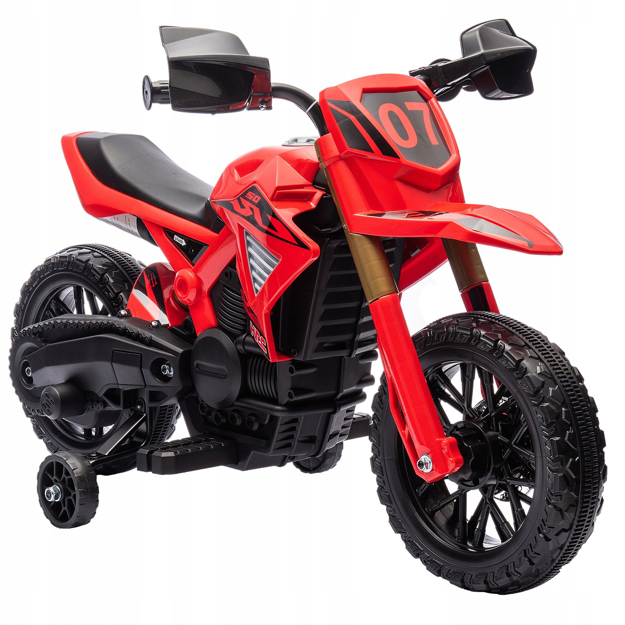 AIYAPLAY Children's electric motorcycle 6V, 3 km/h, 3-8 years old, red
