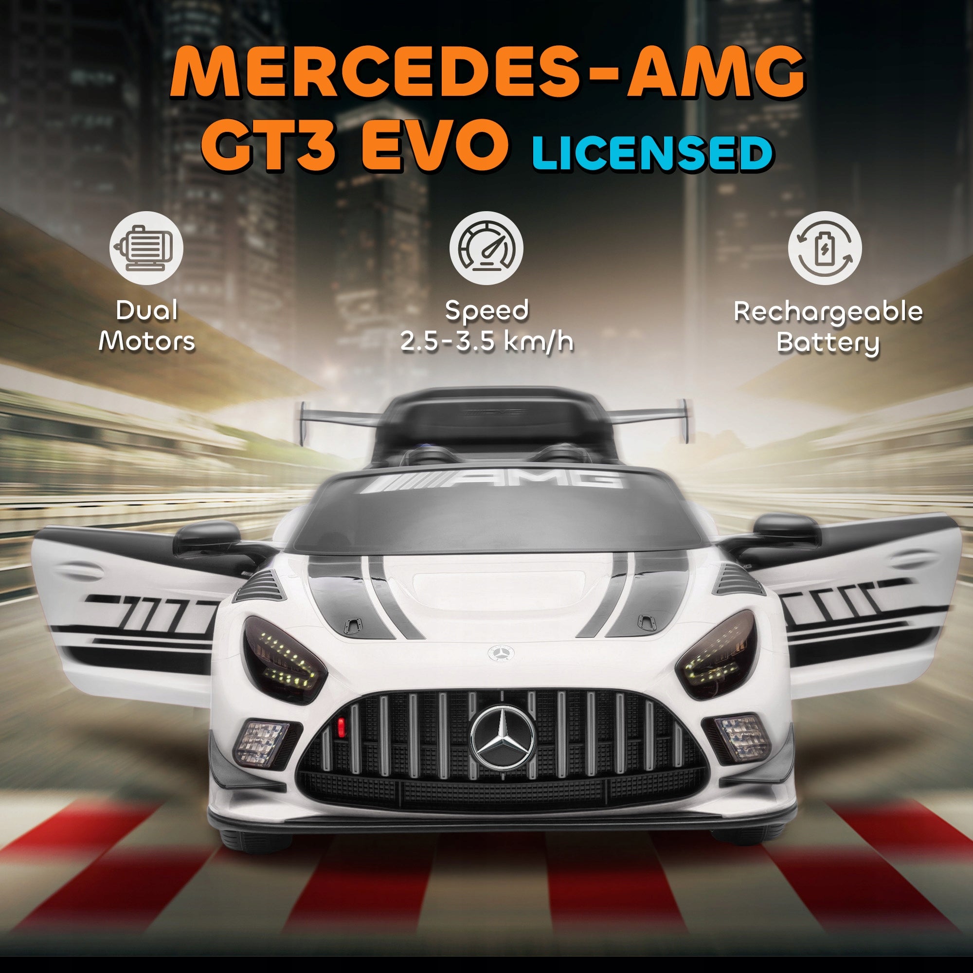 AIYAPLAY Mercedes-AMG 12V electric children's car with remote control, music Brand AIYAPLAY