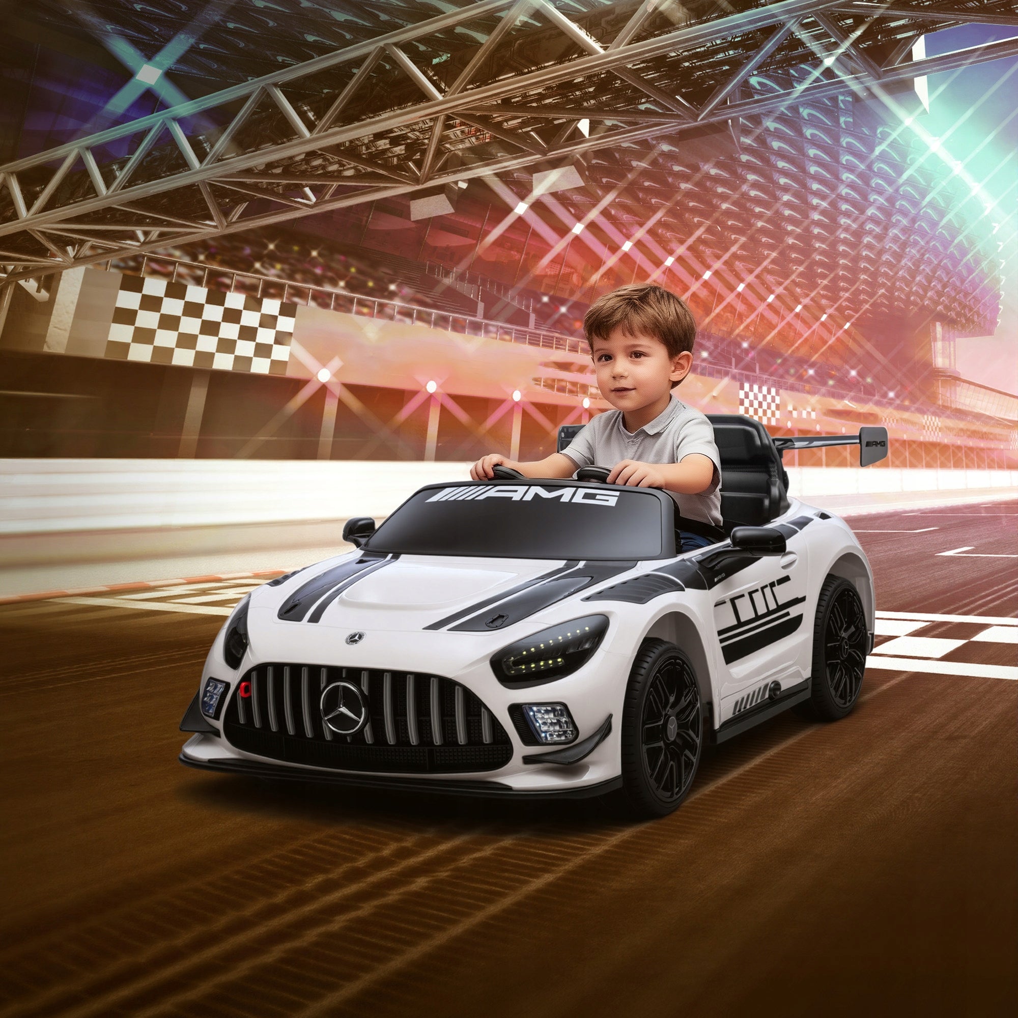 AIYAPLAY Mercedes-AMG 12V electric children's car with remote control, music Packaging status original