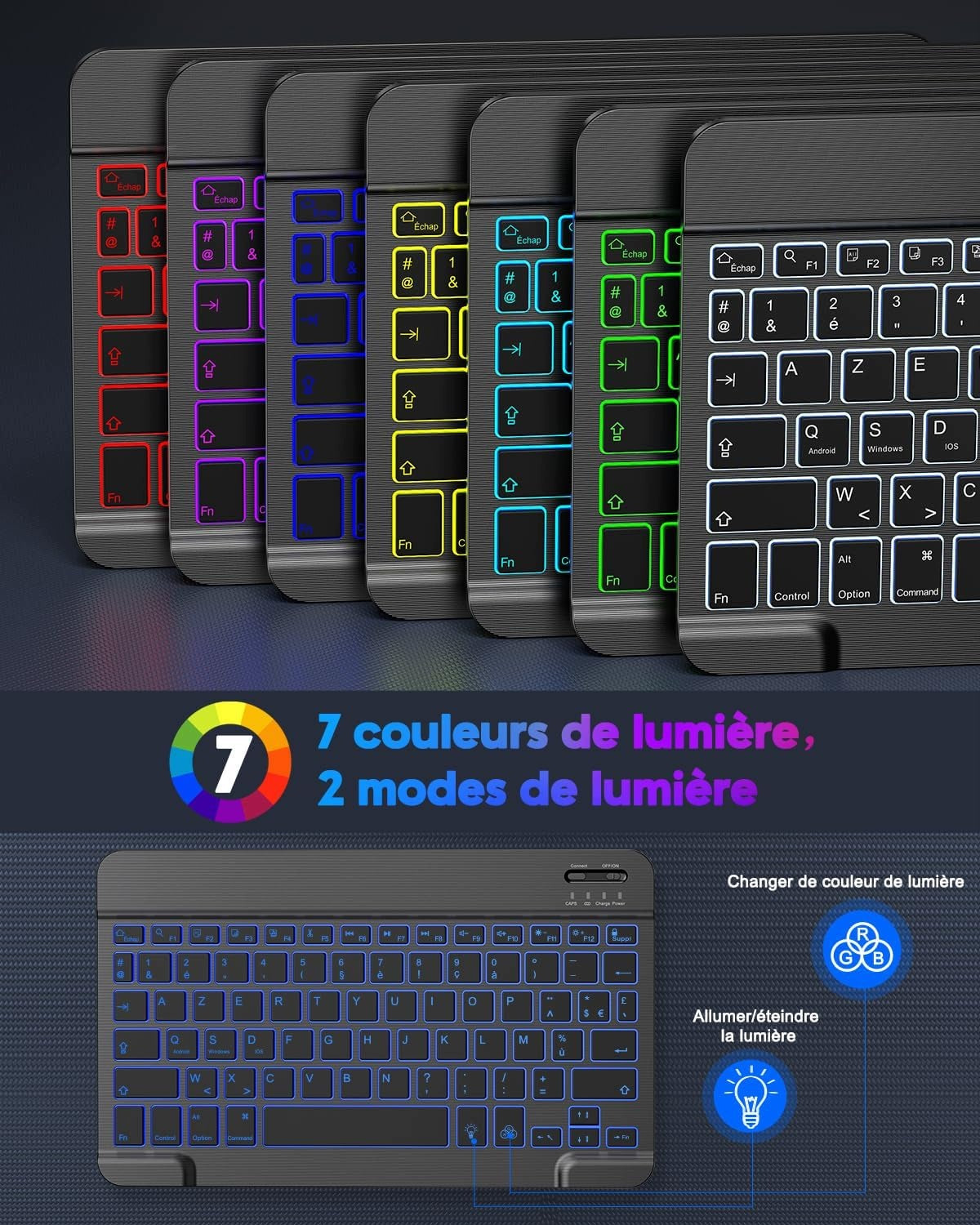 AJ521 TECURS Bluetooth Keyboard Kit with Backlight and Mouse Black Manufacturer code B0CHRXDS2V