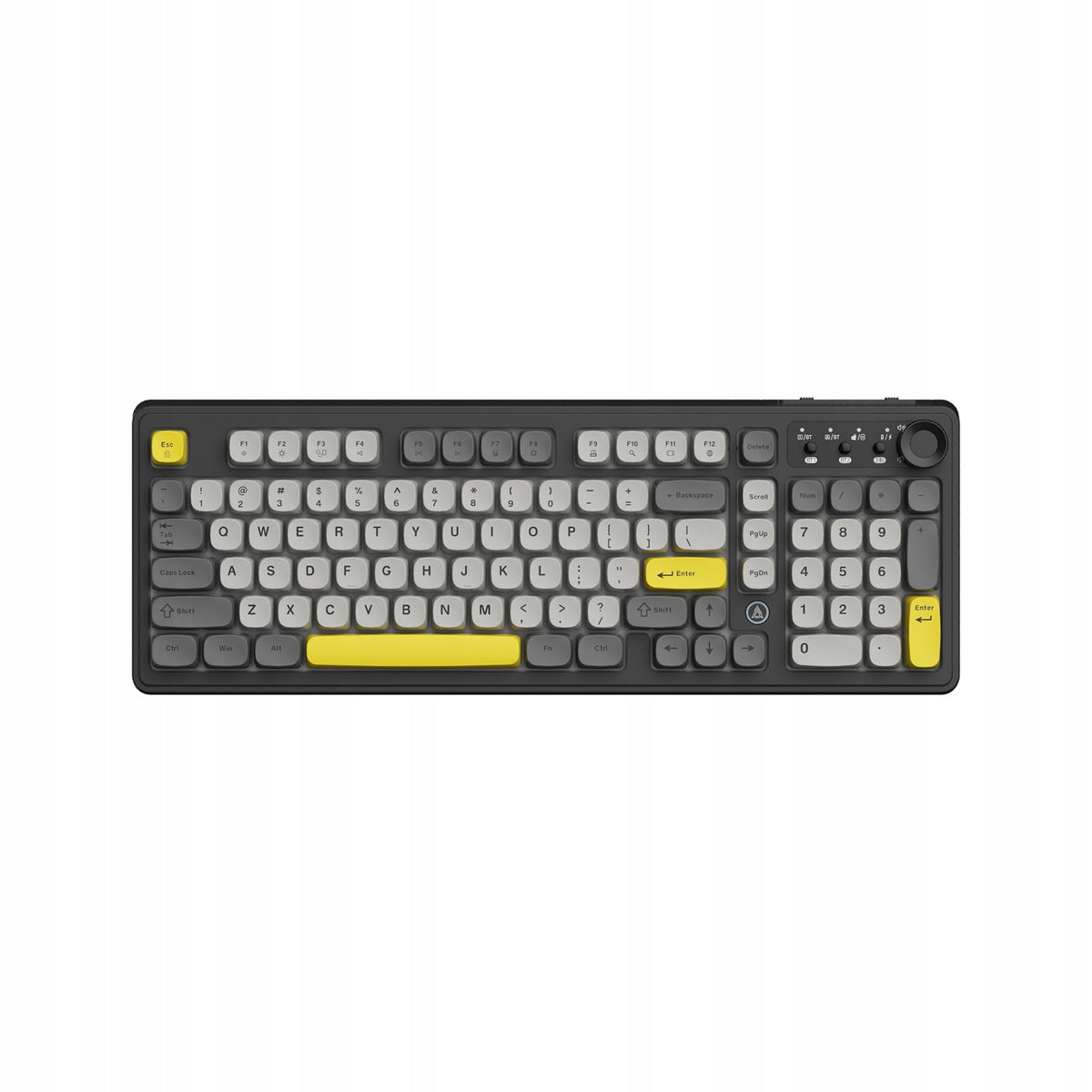 AJAZZ wireless membrane keyboard AF98 PLUS multimedia function volume knob