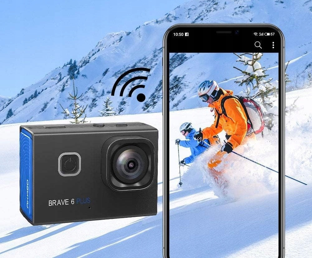 AKASO Brave 6 Plus Sports Camera 4K30FPS 20MP WiFi Touch Screen 4XZoom Manufacturer code Brave 6 Plus  4K30FPS 20MP
