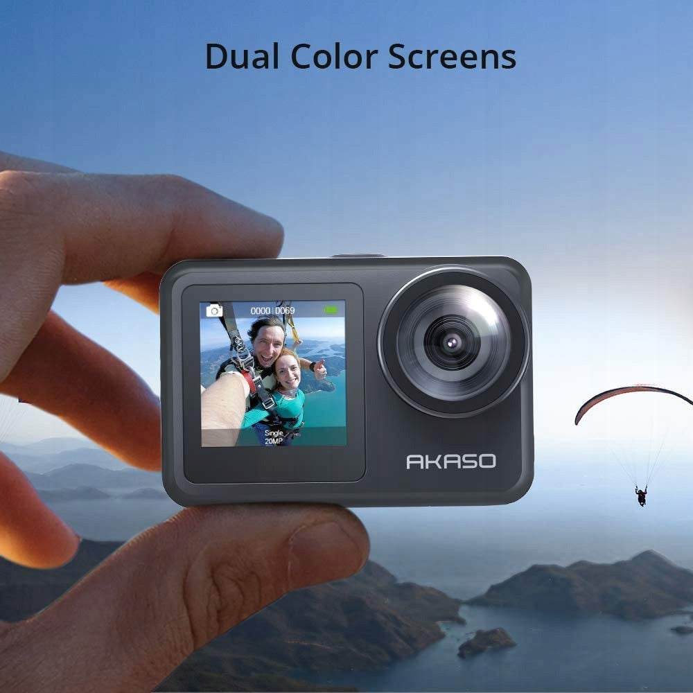 AKASO Sports Camera 4K 30FPS 20MP Waterproof 40M EIS WiFi Touchscreen Brand AKASO