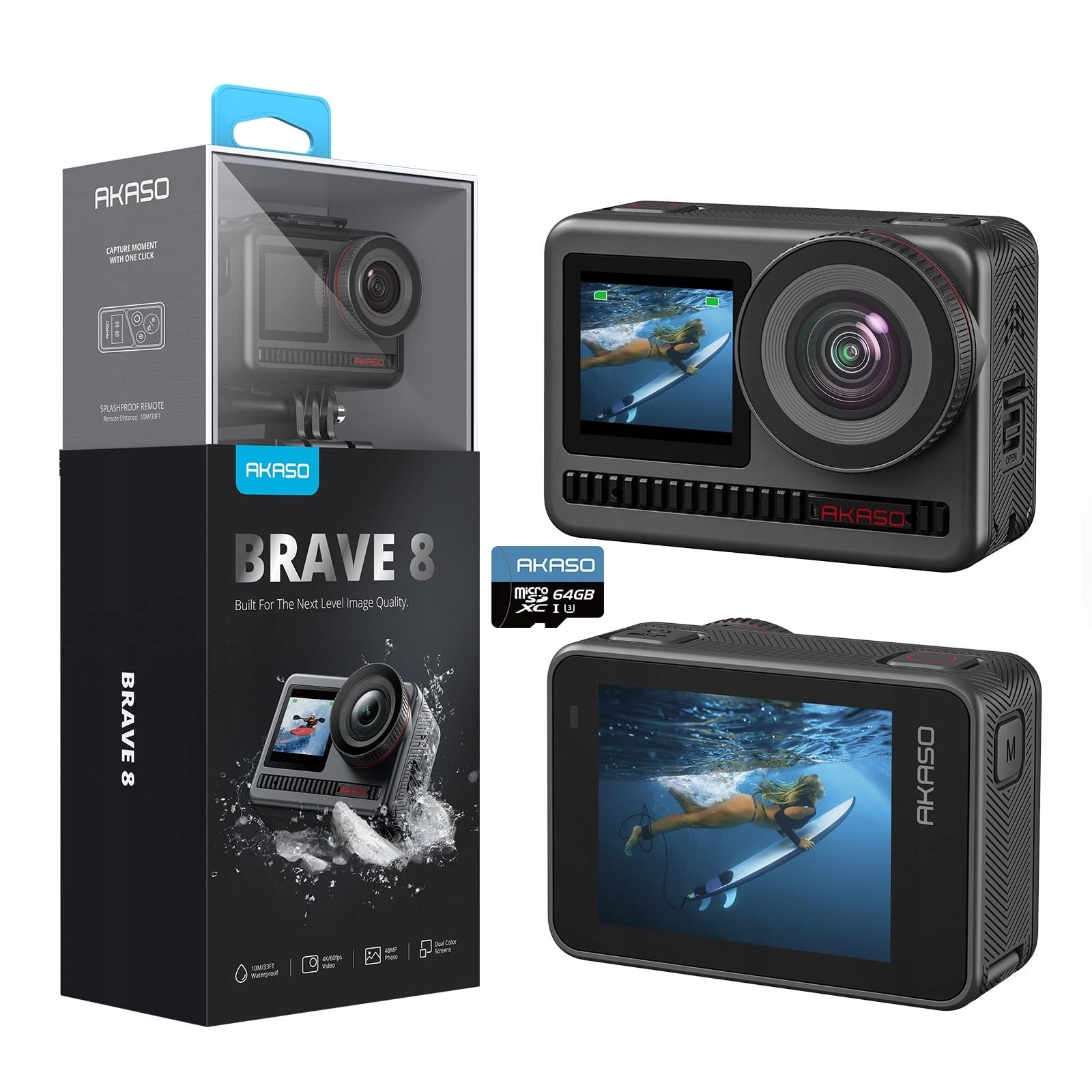 AKASO Sports Camera 4K 60FPS 48MP WiFi Waterproof