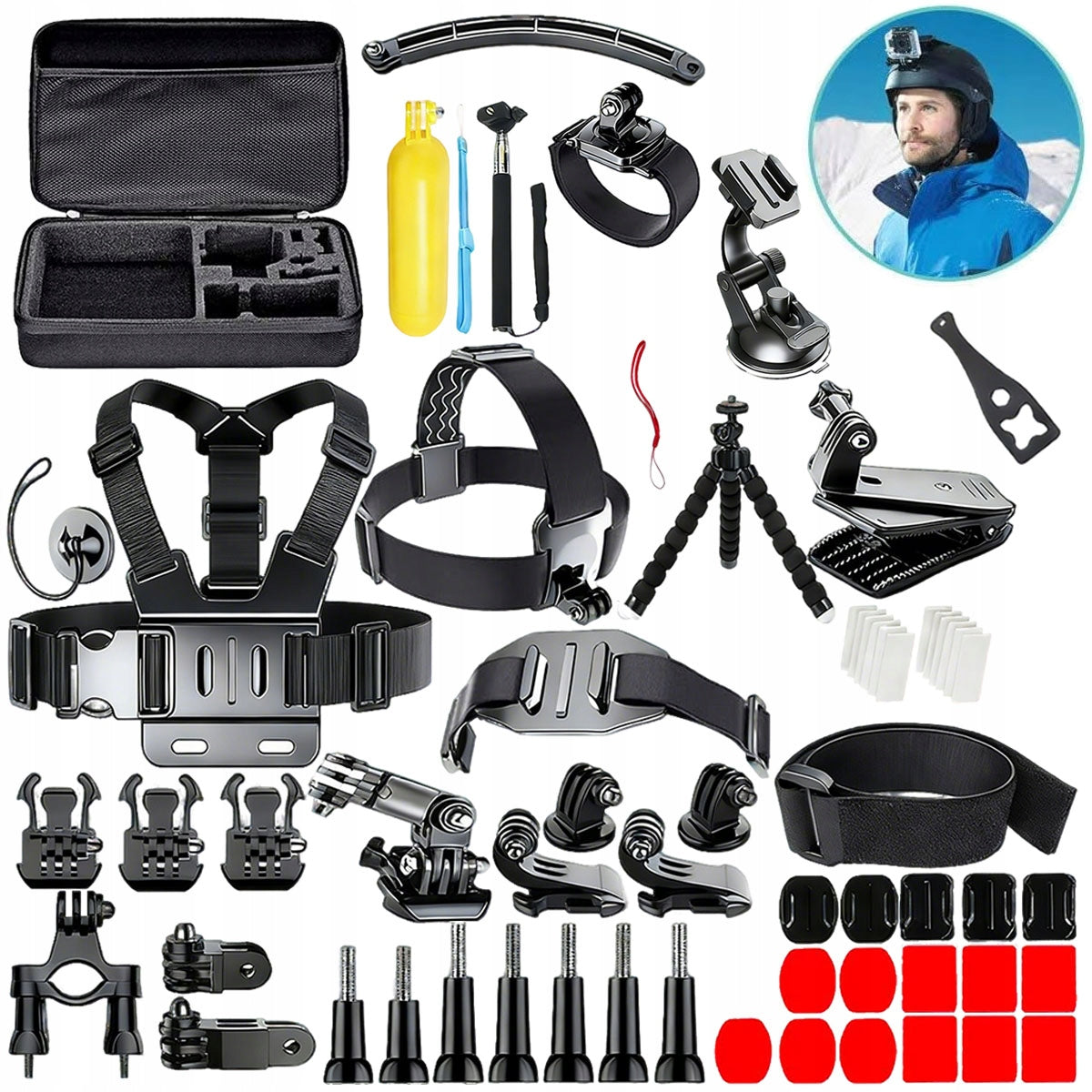 AKCESORIA FOR DJI ACTION 6 5 4 3 SET SELFIE MOUNTING BRACKETS SITCK 60in1