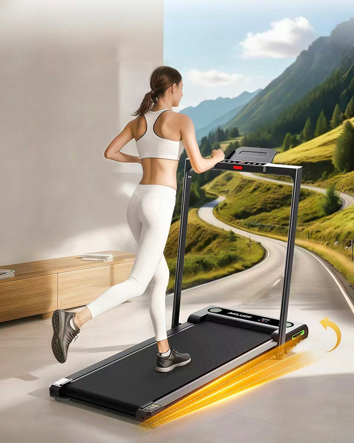 AKLUER 480L-B Home Electric Treadmill Folding 2.5KM 1-12km/h 150kg Brand no brand