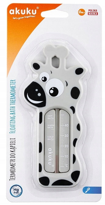 AKUKU Bathtub Water Thermometer MERCURY FREE SAFE Floating GIRAFFE Packaging status original