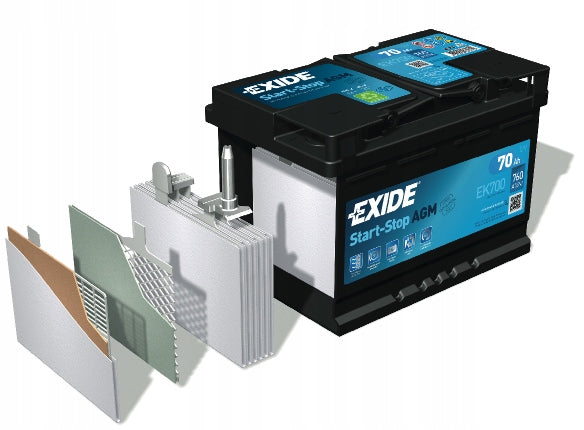 AGM-Batterie EXIDE Start-Stop AGM EK950 95Ah 850A 