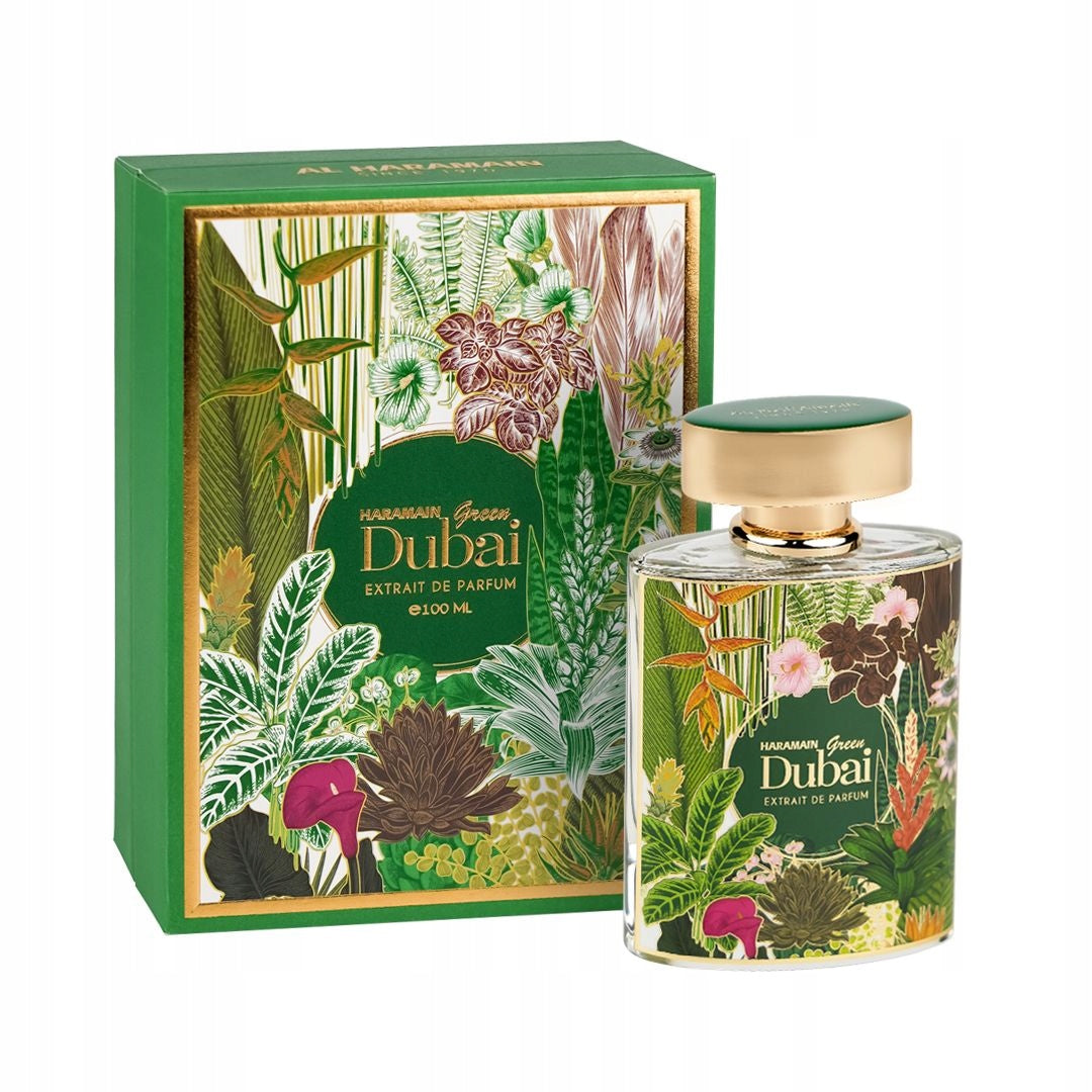 AL Haramain Green Dubai 100ml Perfume Extract Unisex Men's Fragrance