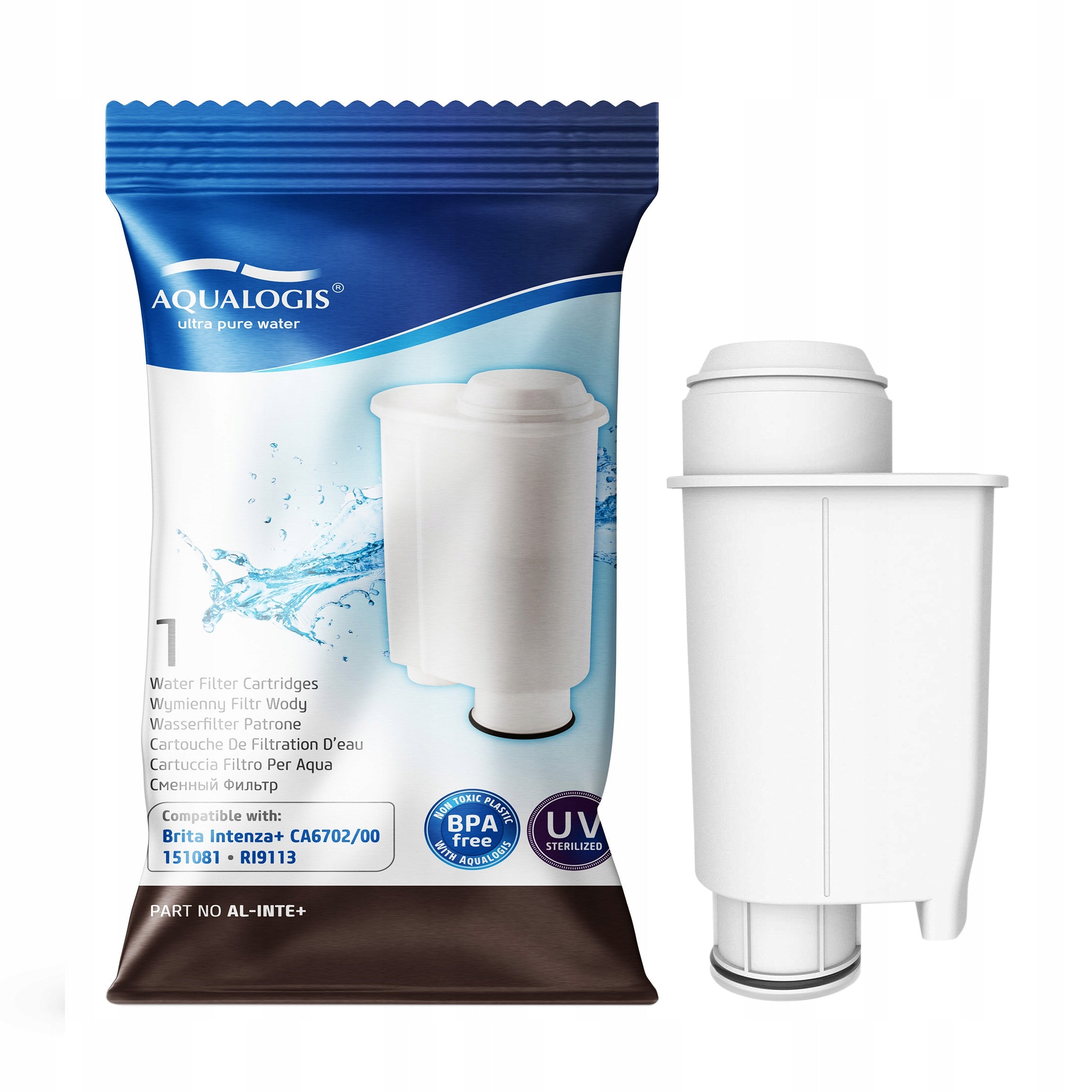 AL-Inte+ Water Filter for Philips Express + Universal Descaler 1L Brand Aqualogis