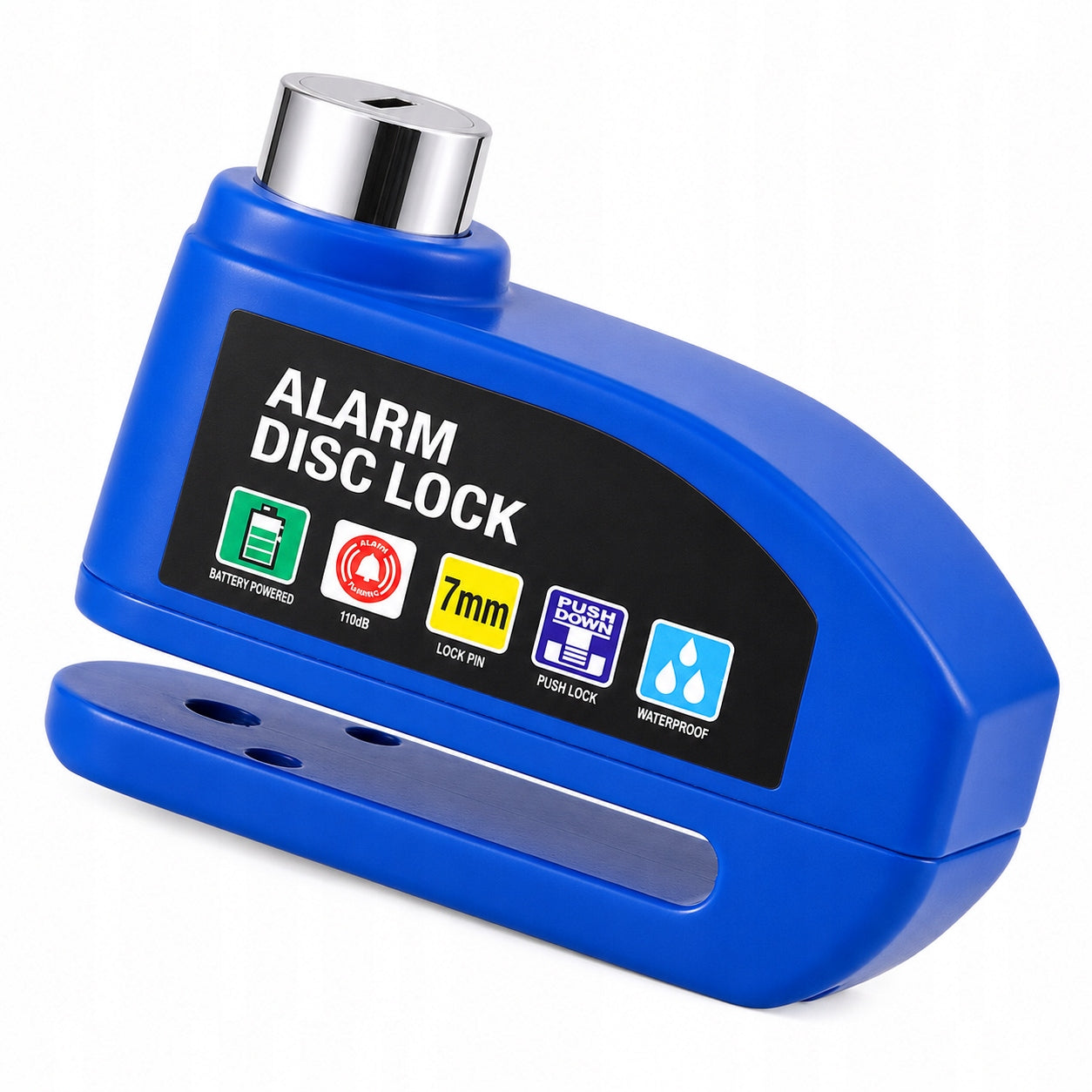 ALARM BRAKE DISC CLOSURE FOR MOTORCYCLE / ELECTRONIC BIKE BLUE Kind wheel lock