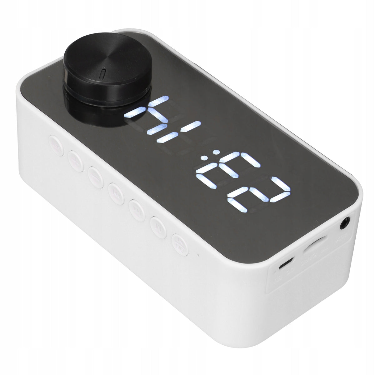 ALARM CLOCK RADIO CLOCK BLUETOOTH SPEAKER WHITE