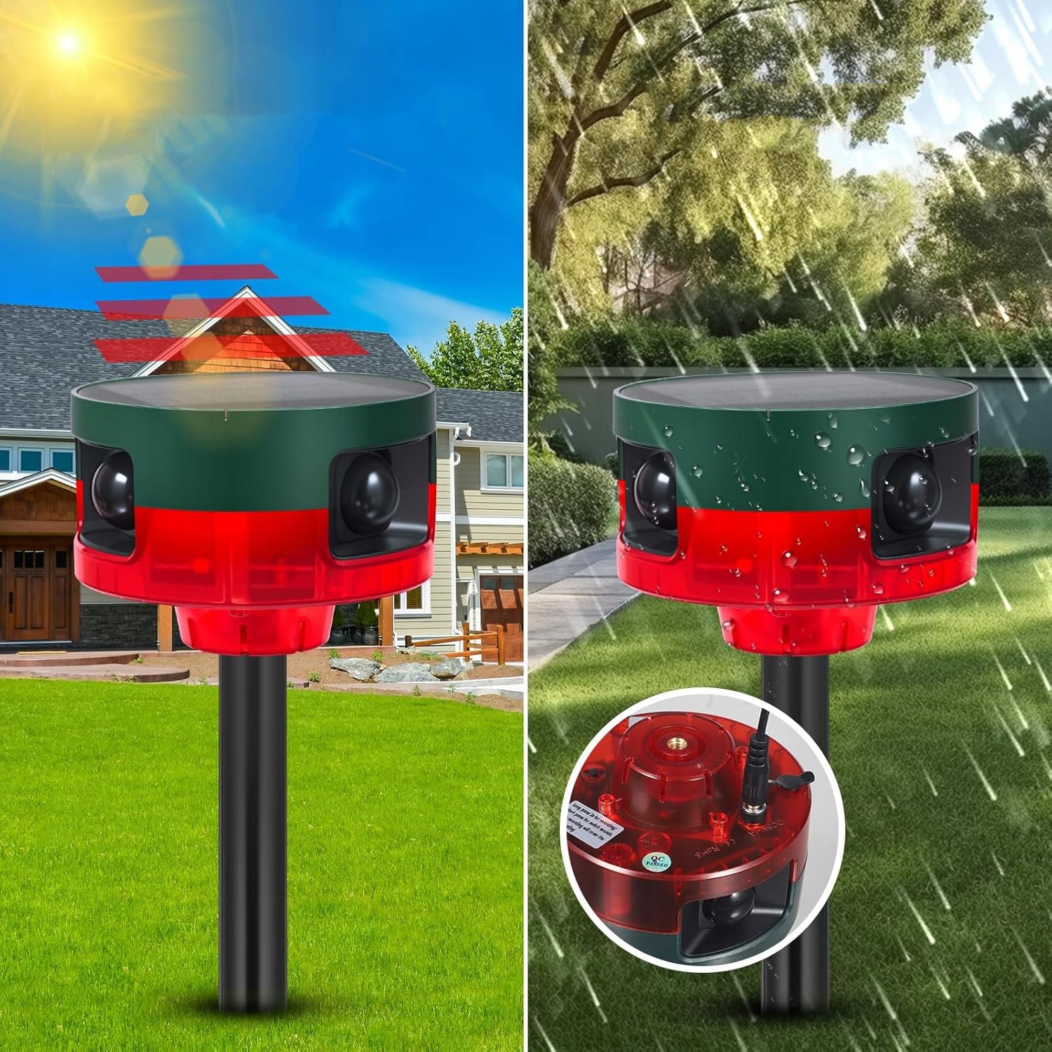 ALARM WITH OUTDOOR MOTION SENSOR, SOUND AND LIGHT SIREN, 129 DB Brand no brand
