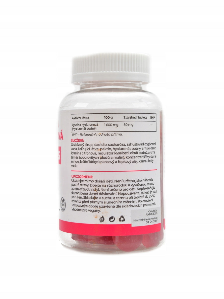 ALAVIS MAXIMA Kyselina hyaluronová GUMMIES 60 žvýkacích tablet Packaging status original