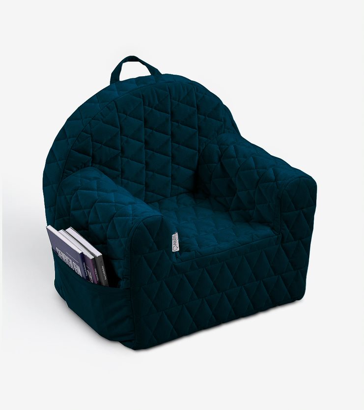 Sessel Velvet Kids V105, dunkelblau 