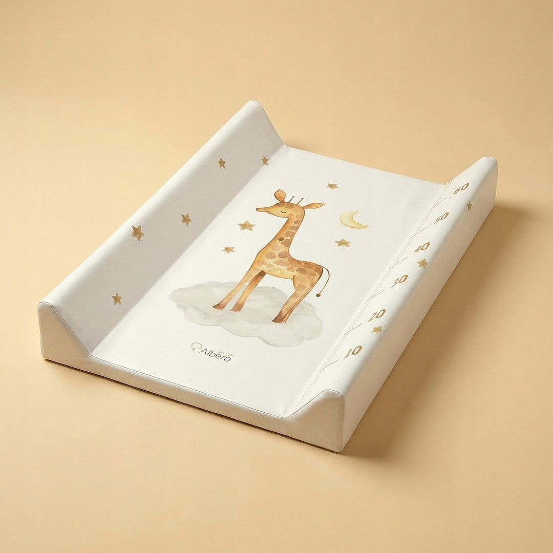 ALBERO MIO Hard padded changing table with measuring cup for cot Giraffe Lulu Packaging status original