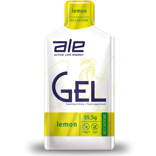 ALE GEL 55,5g ENERGY GEL CARBOHYDRATE LEMON RUNNER Expiration date at least 1 year from the date of purchase