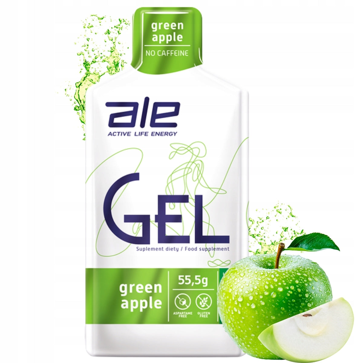 ALE GEL 55,5g ENERGY GEL CARBOHYDRATE RUNNER | APPLE