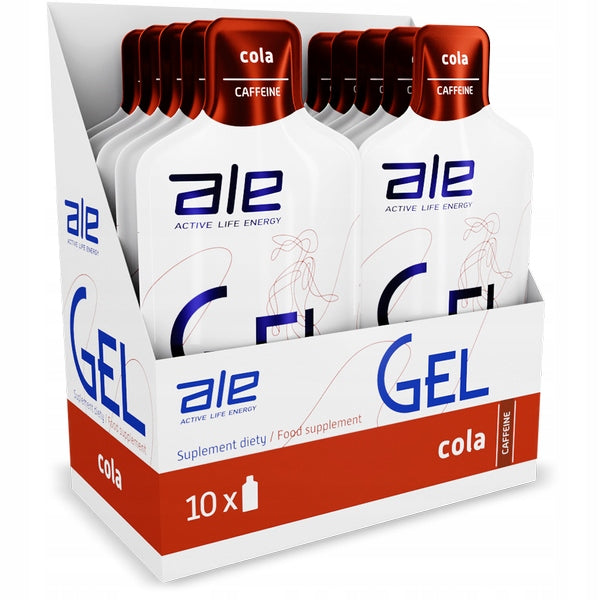ALE GEL 55,5g ENERGY GEL WITH CAFFEINE 10 pieces COLA Expiration date at least 1 year from the date of purchase