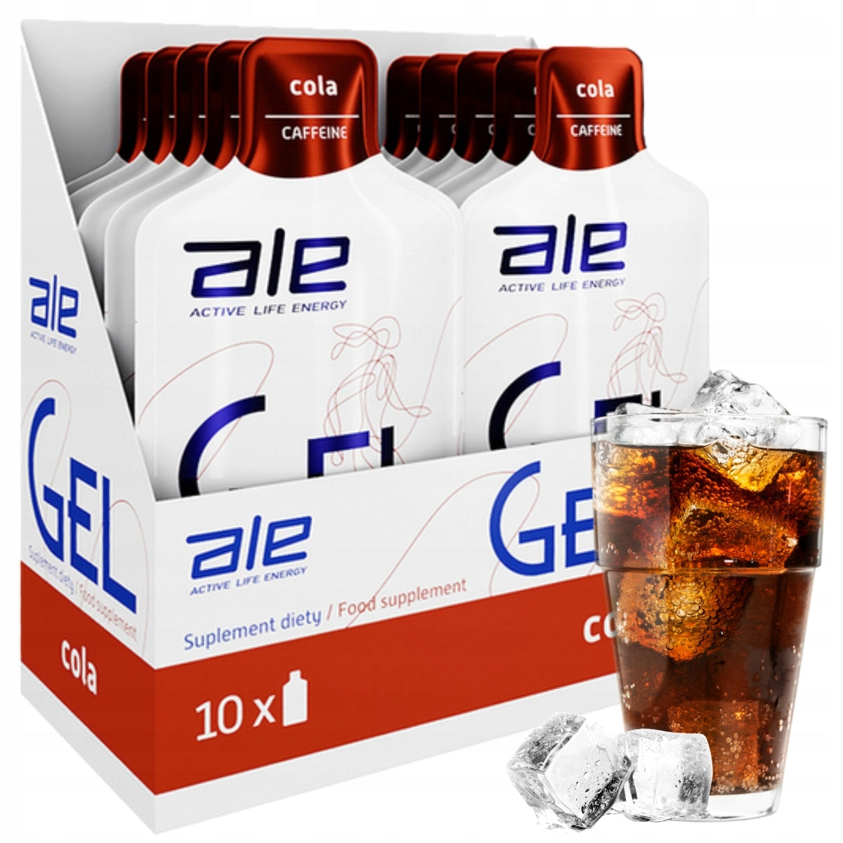 ALE GEL 55,5g ENERGY GEL WITH CAFFEINE 10 pieces COLA