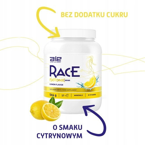 ALE Race Isotonic Drink 544 g Lemon – Hydration, Energy, Training Packaging status original