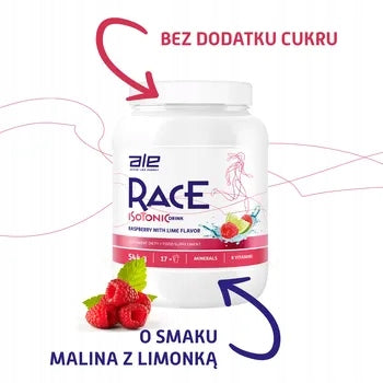ALE Race Isotonic Drink 544 g – Raspberry & Lime, Energy & Hydration Manufacturer code 5903228143762
