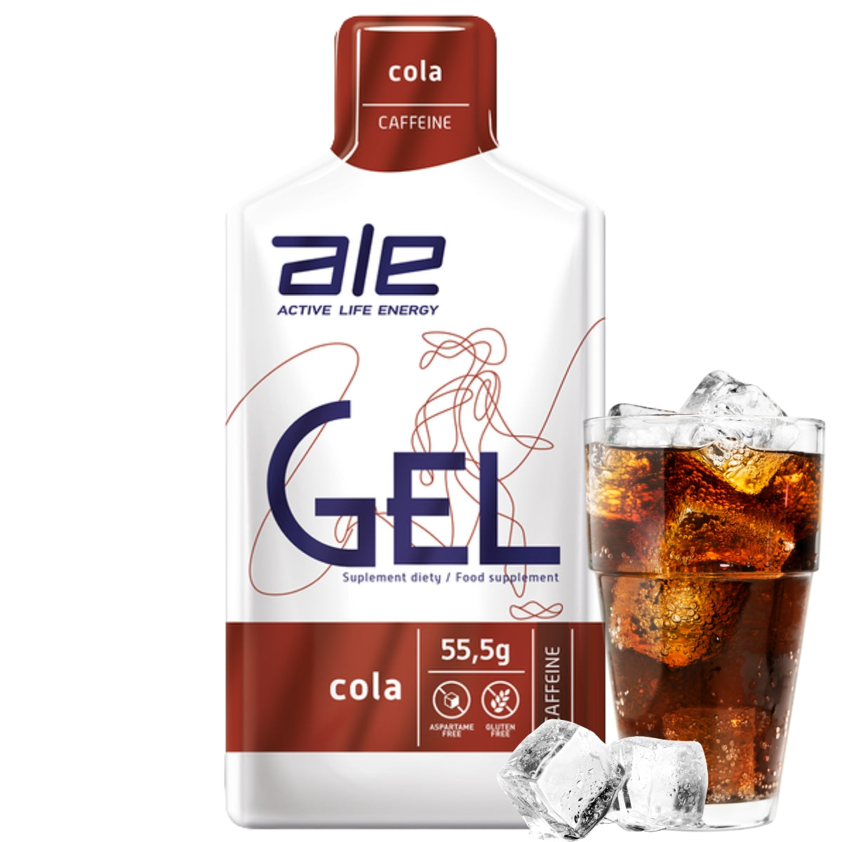 ALE THUNDER GEL 55,5g GEL CAFFEINE RUNNER ENERGY COLA