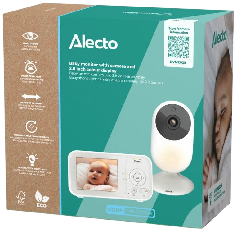 ALECTO DVM2028 NANNY WITH CAMERA SCREEN 2,8" LULLABIES SOUNDS THERMOMETER ZOOM