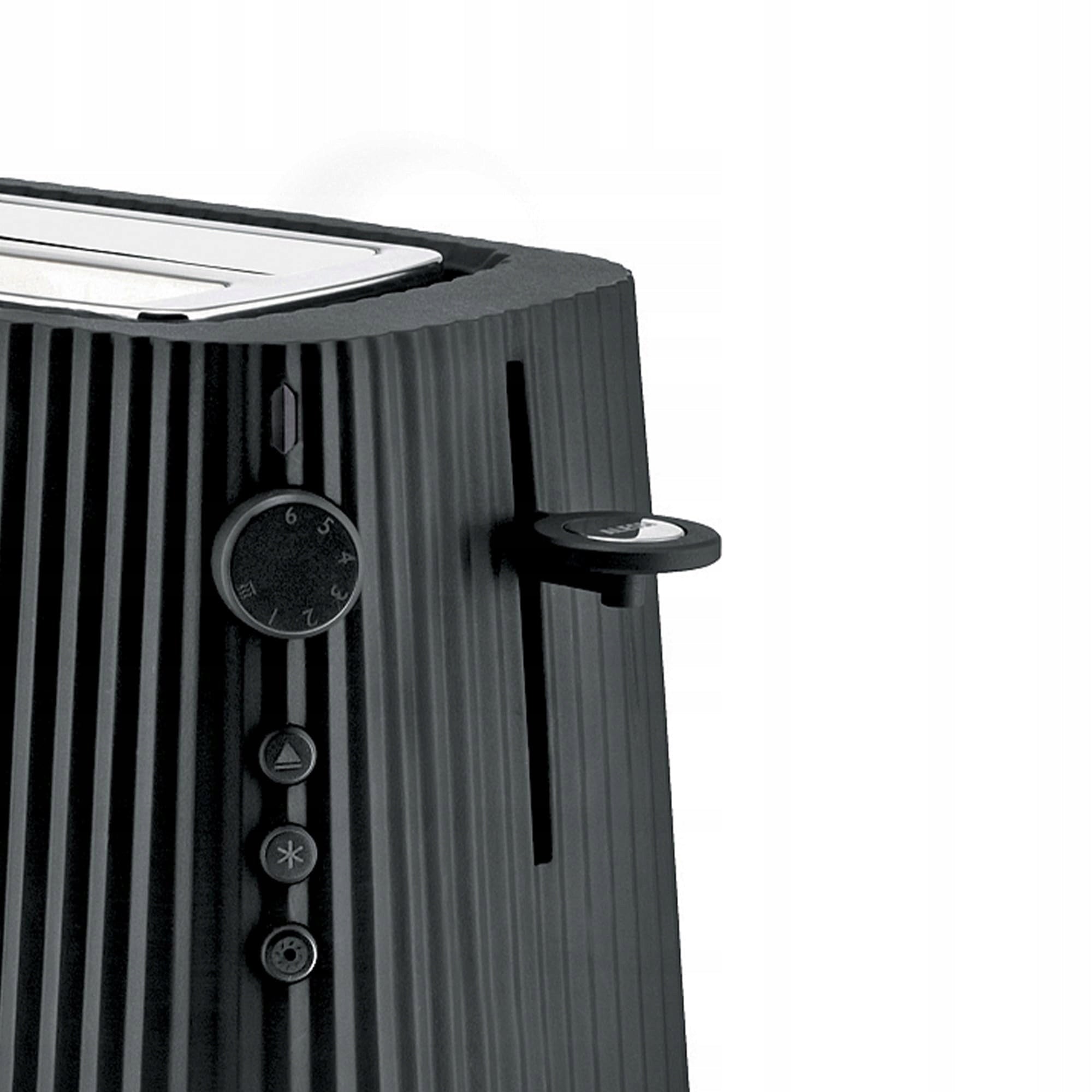 ALESSI Plissé Design Toaster 850W Black Six Levels Care Power rating 850 W