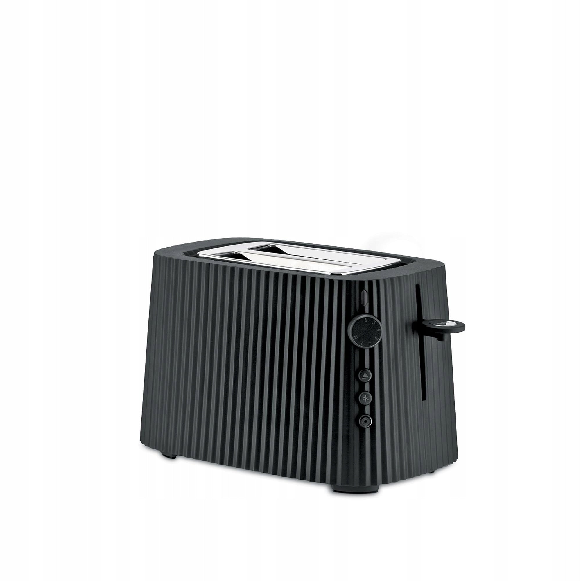 ALESSI Plissé Design Toaster 850W Black Six Levels Care