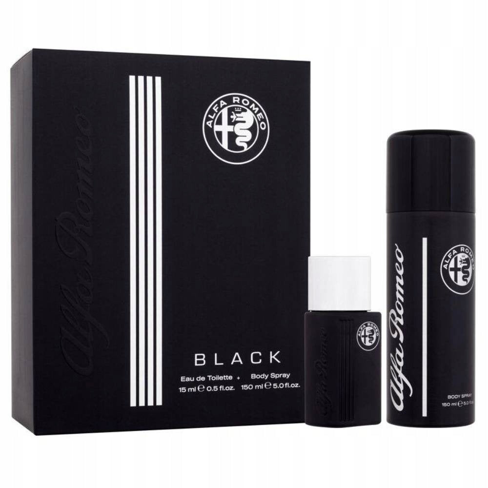 ALFA ROMEO BLACK EDT SPRAY 15ml + DEODORANT 150ml SPRAY