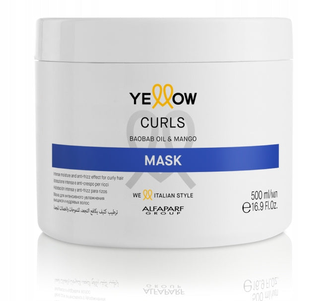 Maske für lockiges Haar Gelbes Baobaböl &amp; Mango, 500 ml 