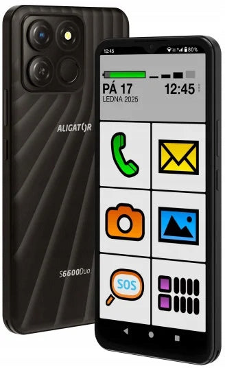 ALIGATOR S6600 Senior 4+64GB černý