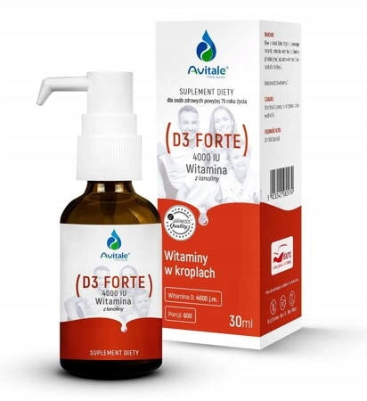 ALINESS Avitale VITAMIN D3 up to 4000 IU from Lanolin DROPS Depression IMMUNITY