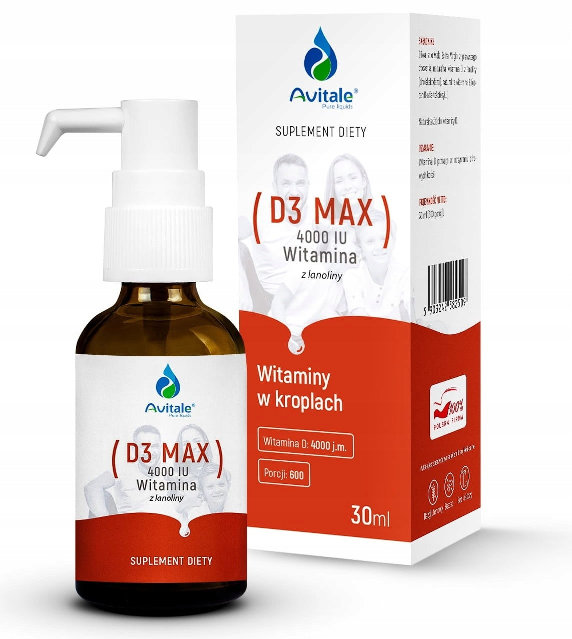 ALINESS Avitale Vitamin D3 4000 MAX drops Brand Medicaline