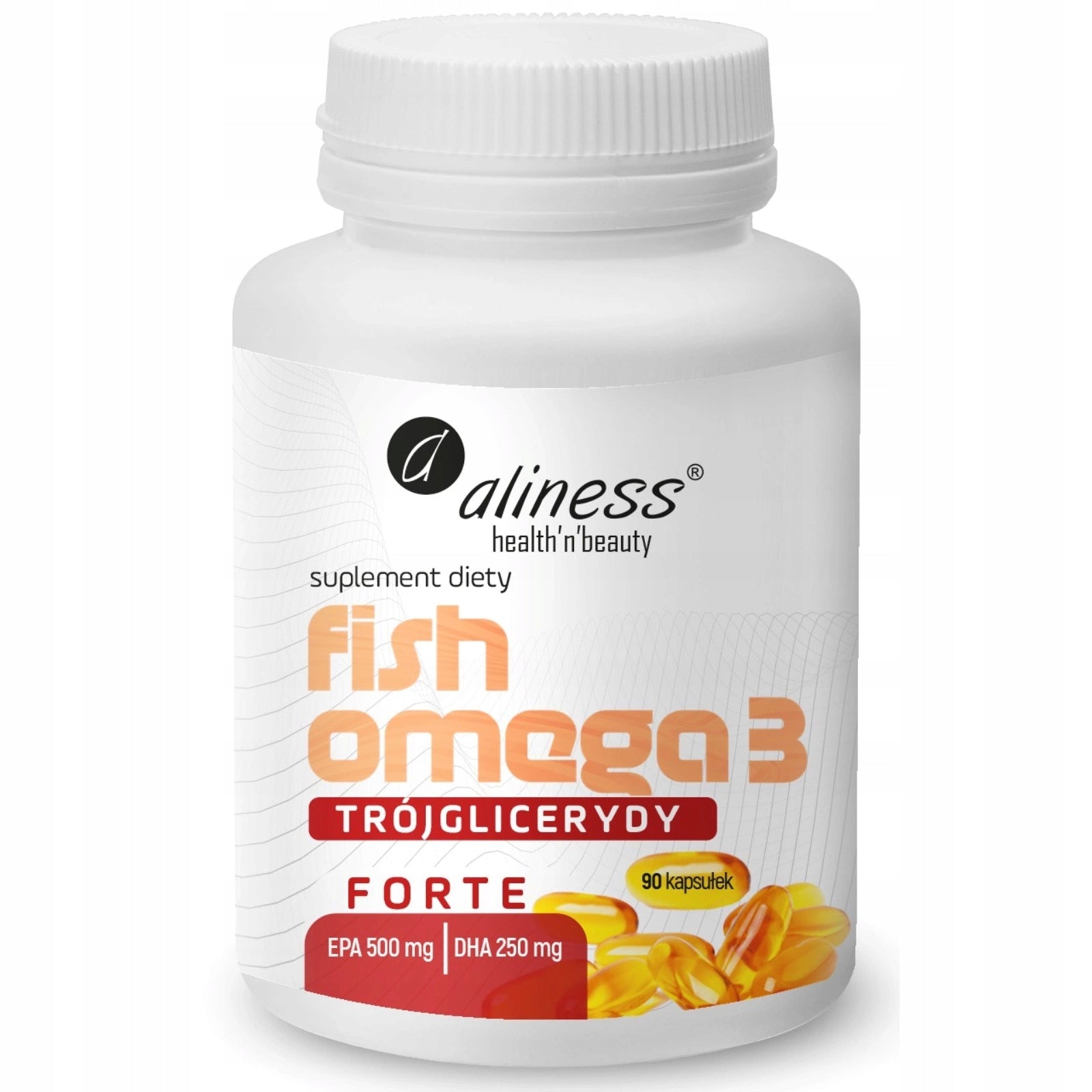 ALINESS FISH OMEGA 3 FORTE Triglycerides EPA DHA 500/250 HEART BRAIN 90 kaps