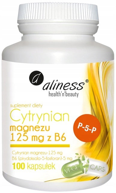 ALINESS Magnesium citrate 125 mg with vitamin B6 CONTRACTIONS BRAIN 2x100 capsules Medical device no