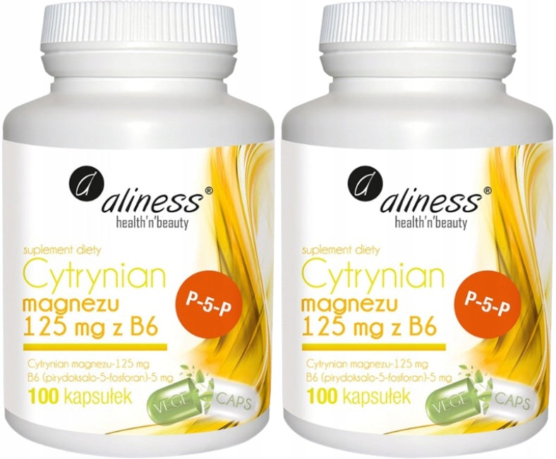 ALINESS Magnesium citrate 125 mg with vitamin B6 CONTRACTIONS BRAIN 2x100 capsules