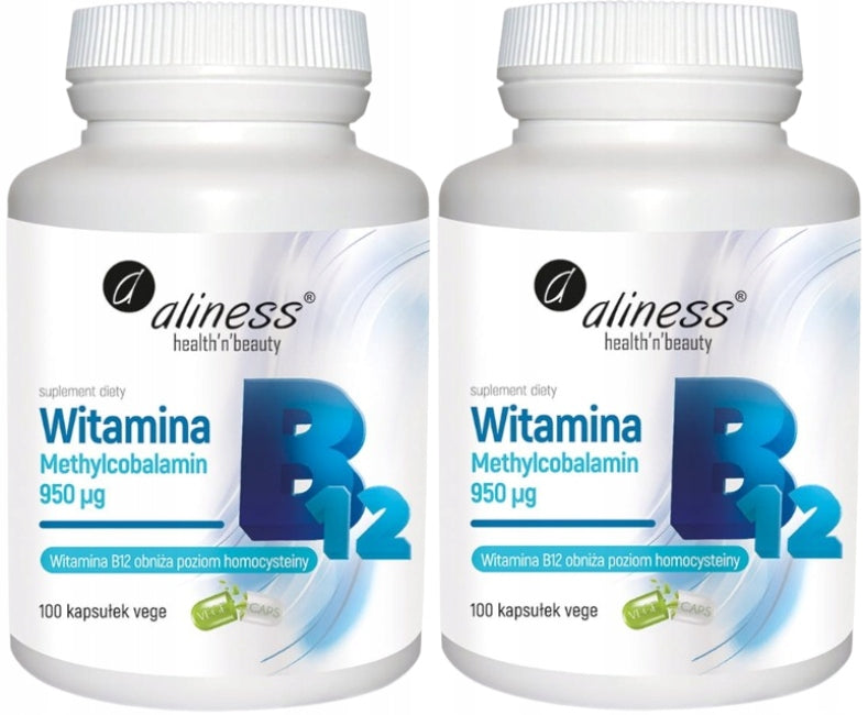ALINESS Vitamin B12 Methylcobalamin 950µg FATIGUE 2x100 kaps.