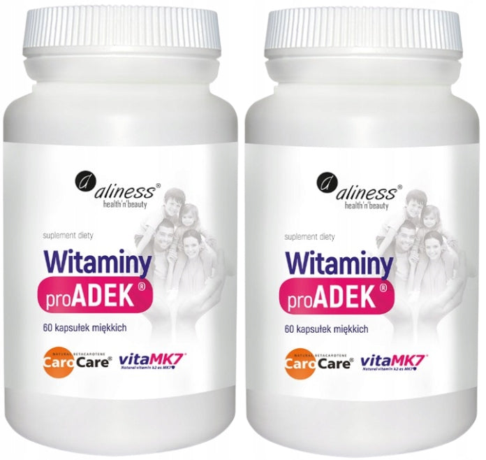 ALINESS Vitamins proADEK vitamin A D E K VISION RESISTANCE 2x60 capsules