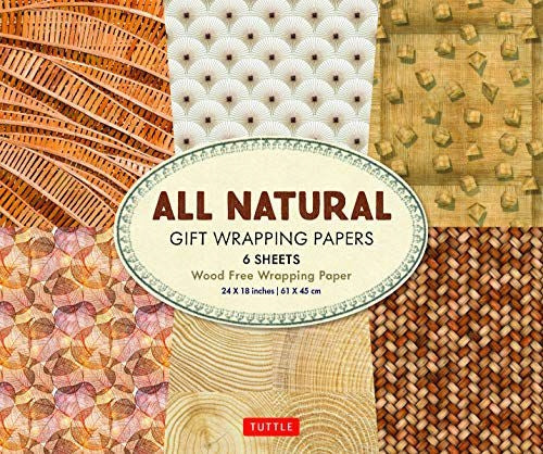 All Natural Gift Wrapping Papers 6 sheets: 24 x 18 inch (61 x 45 cm) Wrapping Paper