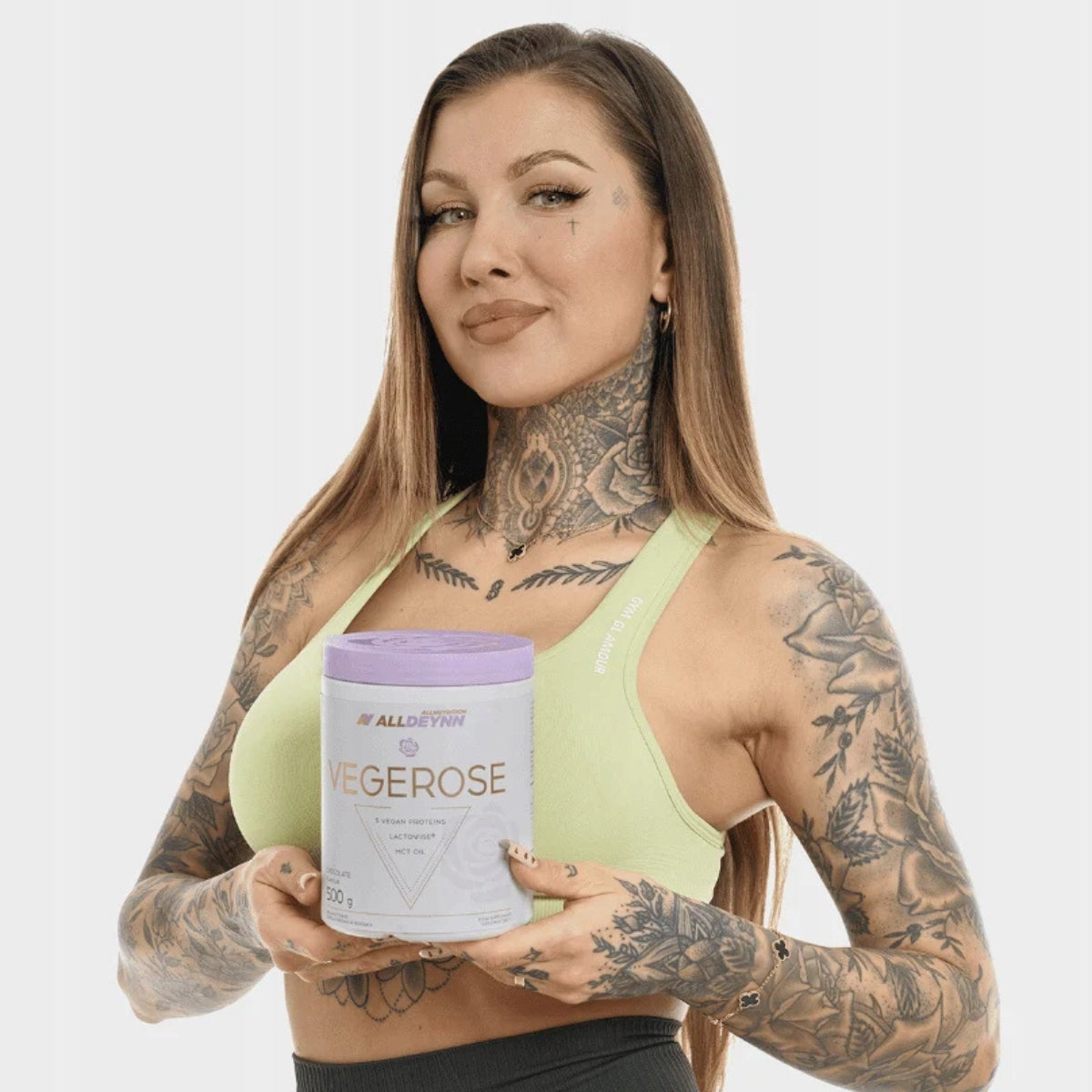ALLDEYNN VEGEROSE 500 g VEGETABLE PROTEIN WITHOUT SUGAR MCT VANILLA BLUEBERRY Expiration date at least 2 weeks from the date of purchase