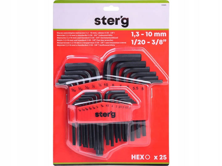 ALLEN WRENCHES HEX WRENCHES SET OF 25 Manufacturer code S33605