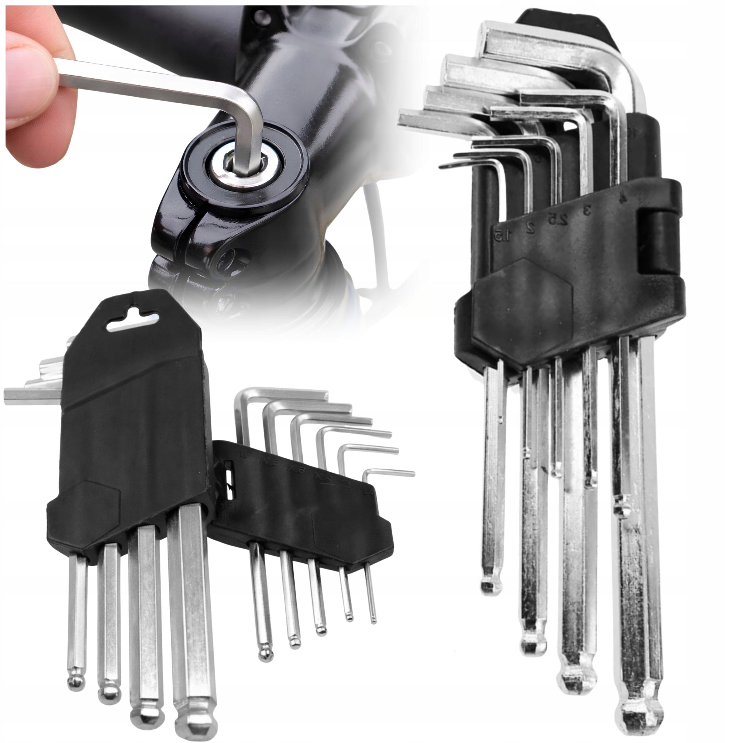 ALLEN WRENCHES SET OF BALL ALLEN WRENCHES 1.5-10MM ALLEN WRENCHES 9 PIECES