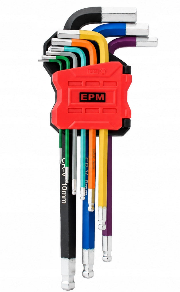 ALLEN WRENCHES WITH BALL RED LINE 9PCS SET E-400-2680 EPM